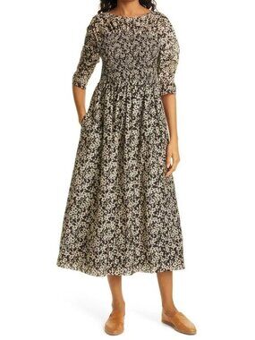 Rebecca Taylor Osaka Floral Midi Dress Sz XS